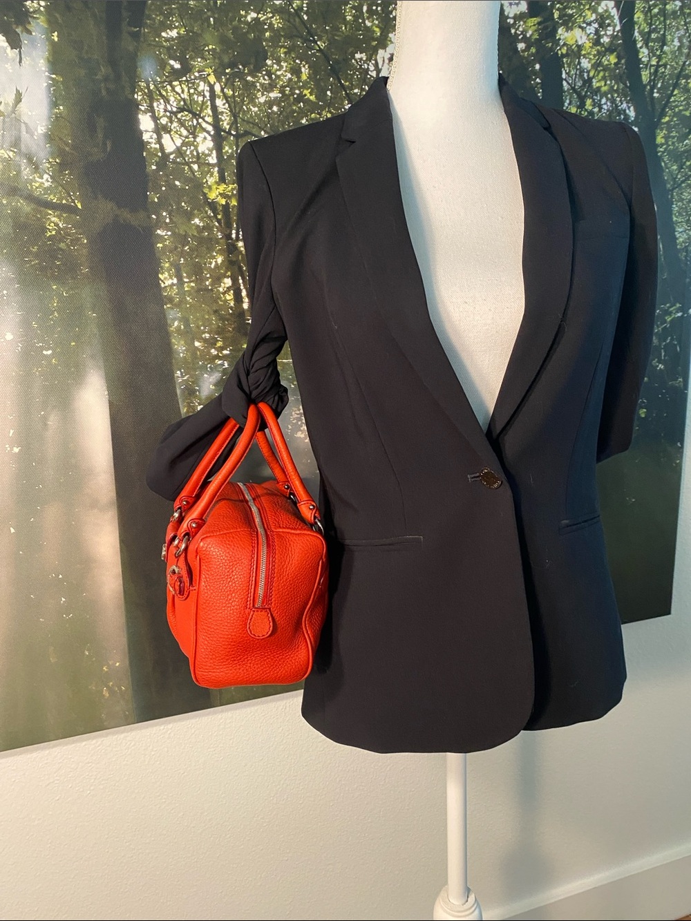 Salvatore Ferragamo Pebble Leather Mini Red Bag - Picture 5 of 16